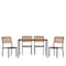 Flash Furniture Faux Teak Patio Set-30" x 48" Table-4 Chairs XU-DG-304860364-GG - alternate 8
